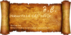Haberfeld Cézár névjegykártya